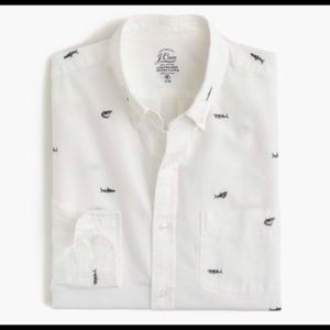 J.Crew shark-print Oxford shirt